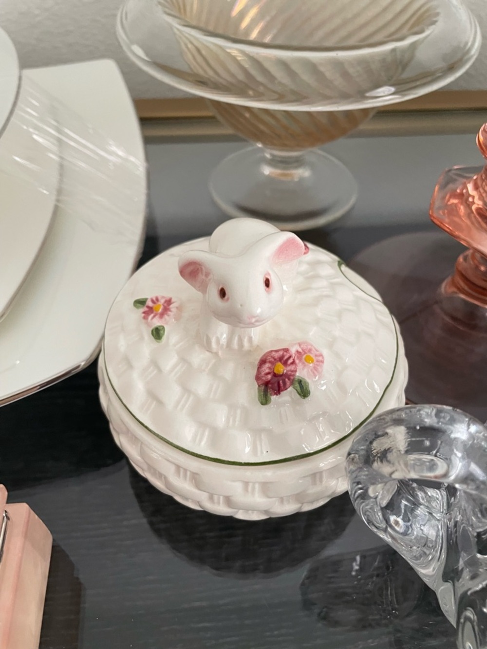 1980s Avon Bunny Sugar Dish